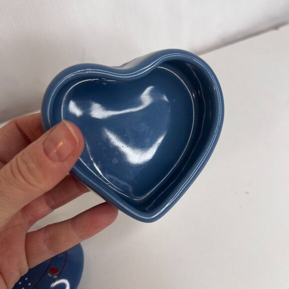 Russ Berrie & Company Duck Goose Heart Shaped Trinket Dish & Candle Holder - Picture 7 of 14